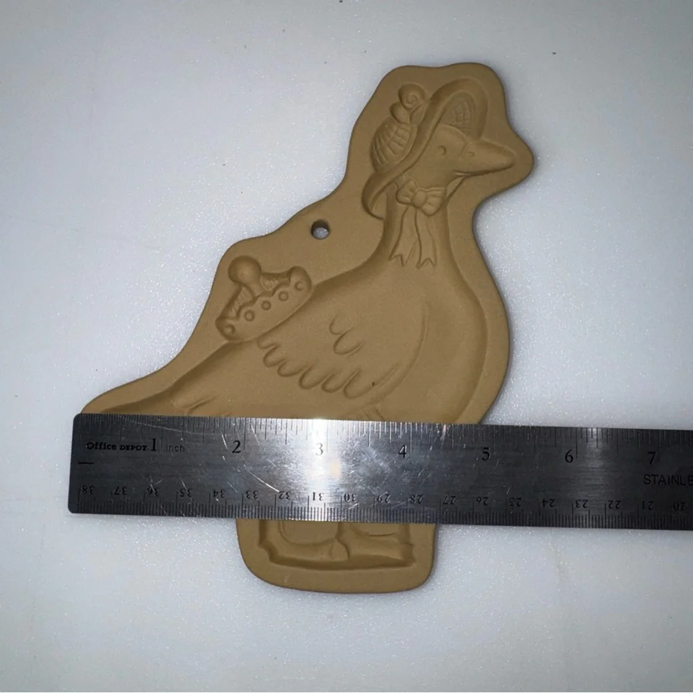 Vintage Brown Bag Cookie Art Mold 1992 Mother Goose Puddle Duck Cottagecore